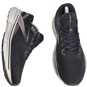 Brooks Ghost 15 Black Rose Gold Womens 10 Medium B Running Shoes Sneakers